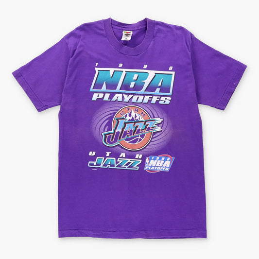 1998 Vintage UTAH JAZZ NBA 'Play Offs' Purple Single Stitch T-Shirt (XL)