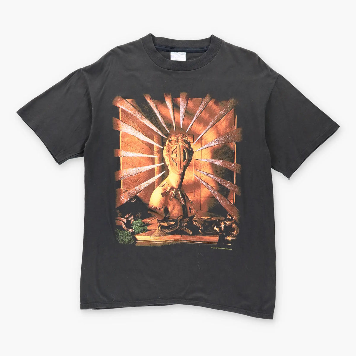 Vintage 1992 Emerson Lake & Palmer Brockum ELP Supergroup Tour Black & Orange T-Shirt (L)