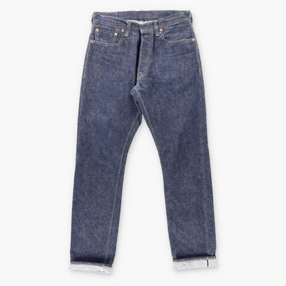 Vintage SYOAIYA Embroidered Leaf Japanese Made Dark Wash Denim Jeans (33)