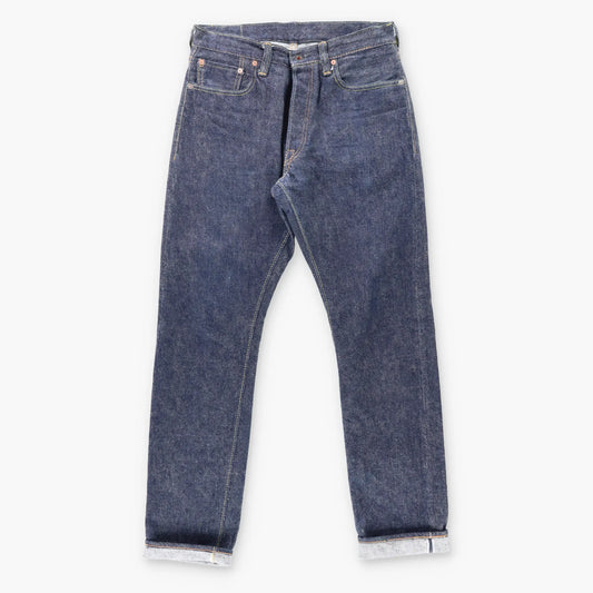 Vintage SYOAIYA Embroidered Leaf Japanese Made Dark Wash Denim Jeans (33)