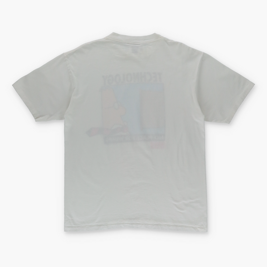 Vintage DILBERT 'Technology, No Place For Whimps' Cartoon Single Stitch T-Shirt (L)