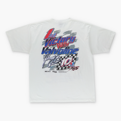 JOHNNY BENSON 'First Win!' Signature NASCAR White Racing T-Shirt (XXL)