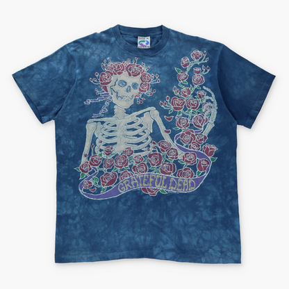 LIQUID BLUE Vintage Grateful Dead Spring Tour 1995 Single Stitch Batik Tee USA Made (XL)