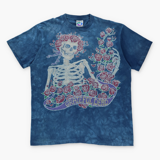 LIQUID BLUE Vintage Grateful Dead Spring Tour 1995 Single Stitch Batik Tee USA Made (XL)