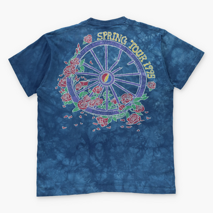 LIQUID BLUE Vintage Grateful Dead Spring Tour 1995 Single Stitch Batik Tee USA Made (XL)