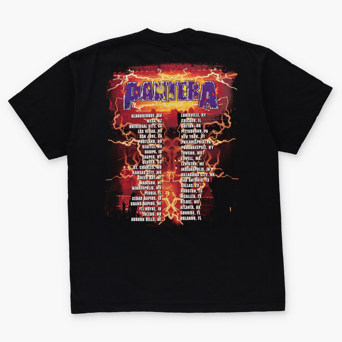 Pantera 'Reinventing The Steel' Tour Double Sided Black Band Tee (XL)