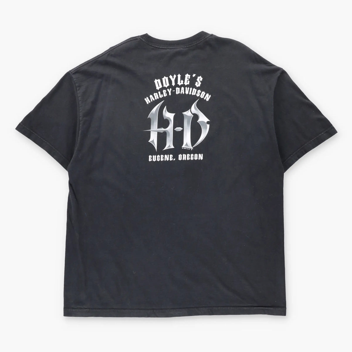 Vintage 2004 HARLEY DAVIDSON "The Key To Your Freedom" Eugene Oregon Black USA Made T-Shirt (XXL)