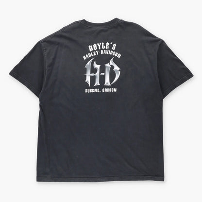 Vintage 2004 HARLEY DAVIDSON "The Key To Your Freedom" Eugene Oregon Black USA Made T-Shirt (XXL)