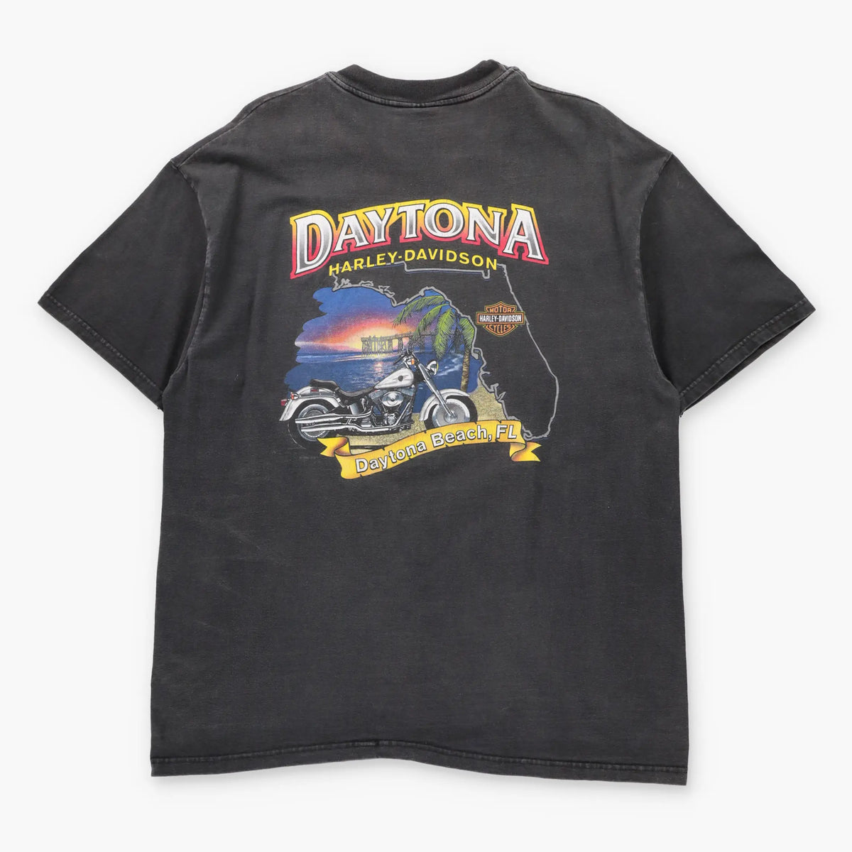 Vintage HARLEY DAVIDSON "Destination 2000" Daytona Beach Florida USA Made T-Shirt (XL)