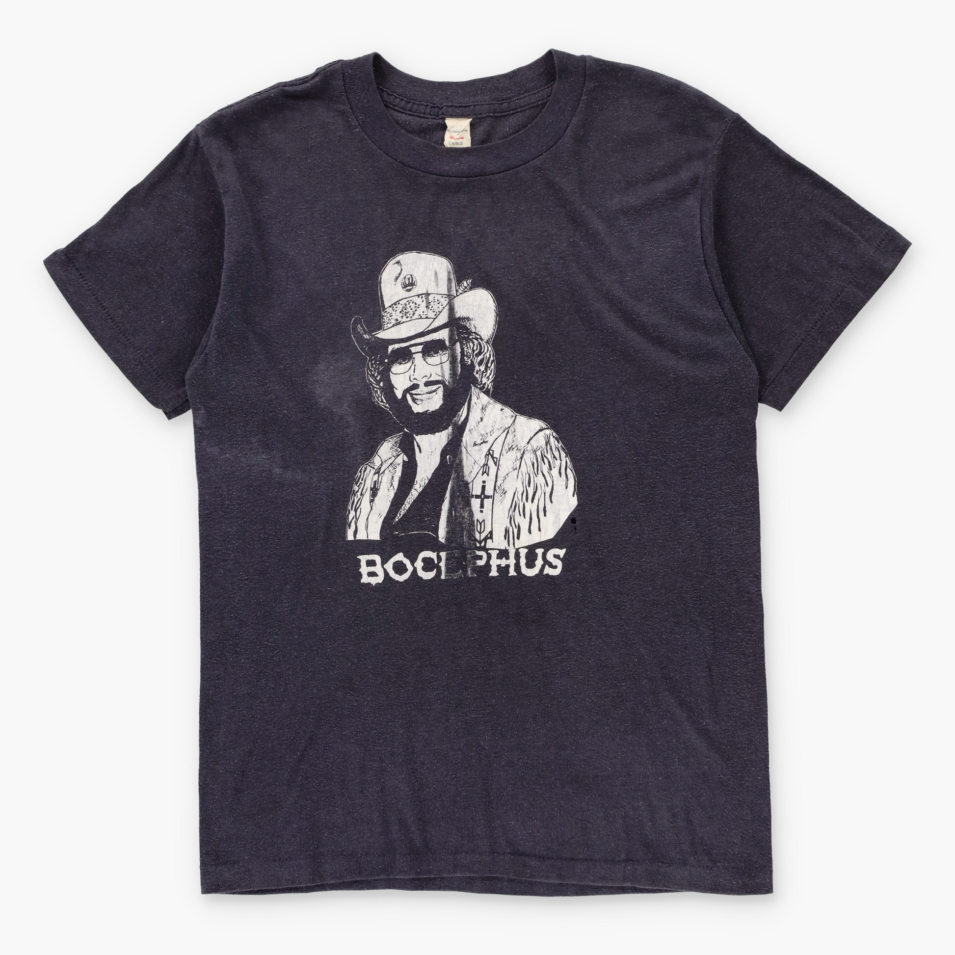 Vintage Hank Williams Jr 'Bocephus' 80s Black Single Stitch USA Made T-Shirt (Women's S-M) Vintage Sole Melbourne