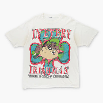 Vintage 1994 TAZ LOONEY TUNES 'In Every Irishman' St Patricks Day T-Shirt (L-XL)