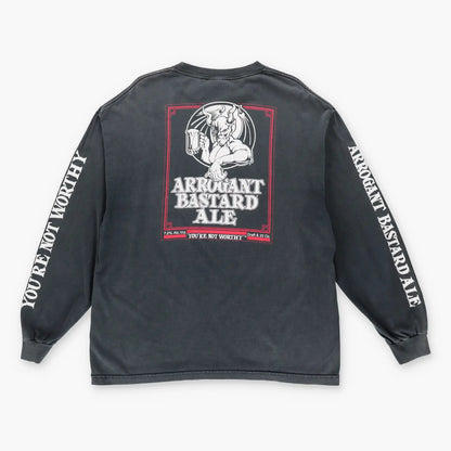 Vintage ARROGANT BASTARD Stone Brewing Ale Faded Long Sleeve T-Shirt (XL) Vintage Sole Melbourne