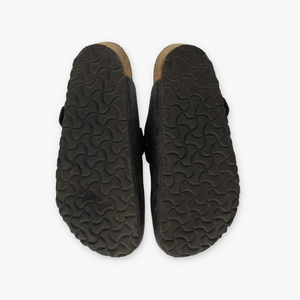 BIRKENSTOCK 'Boston' Black Leather Clogs (38/M5/L7)