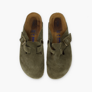 BIRKENSTOCK 'Boston' Green Suede Clogs (39/M6/L8)
