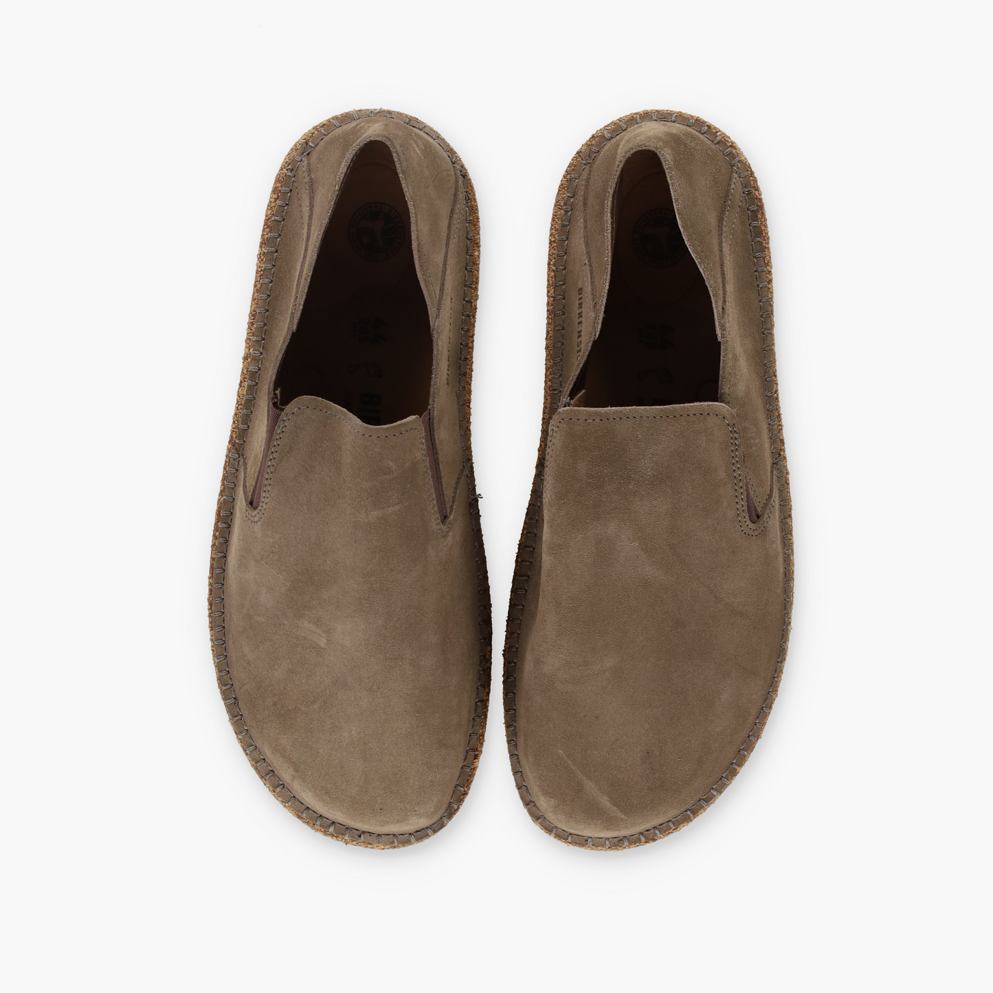BIRKENSTOCK 'Callan' Taupe Suede Slip-On Shoes (44/M11)