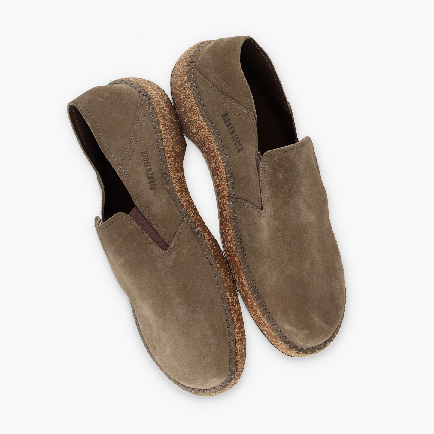 BIRKENSTOCK 'Callan' Taupe Suede Slip-On Shoes (44/M11)