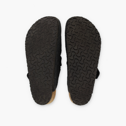 BIRKENSTOCK 'Boston' Dark Grey Wool Felt Clogs (43/M10)