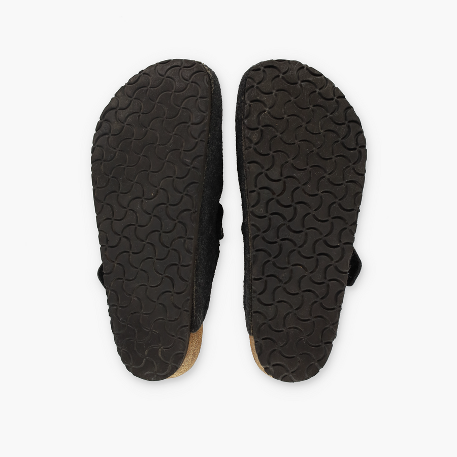 BIRKENSTOCK 'Boston' Dark Grey Wool Felt Clogs (43/M10)