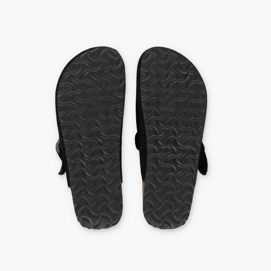 BETULA BIRKENSTOCK 'Boston' Black Suede Clogs (39/M6/L8)