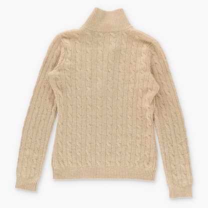 Vintage RALPH LAUREN 'for Oprah' Cashmere Cable Knit Beige V Neck Sweater (Women's M) Vintage Sole Melbourne