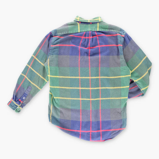 Vintage RALPH LAUREN Embroidered Pocket Plaid Flannel Button Up Shirt (L)