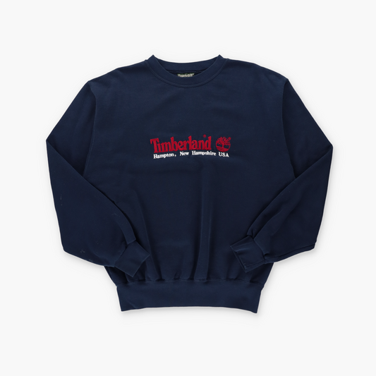 TIMBERLAND Navy Embroidered Logo Hampton New Hampshire Sweatshirt (M-L)