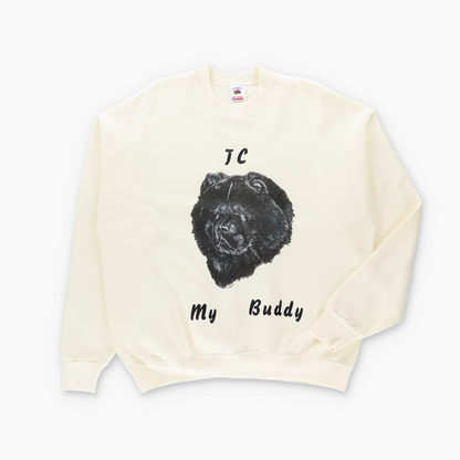 FRUIT OF THE LOOM "My Buddy" USA Made Black Chow Dog Sweatshirt (XL)