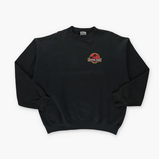 1992 Jurassic Park USA Made Vintage TULTEX Black Sweatshirt (XL)