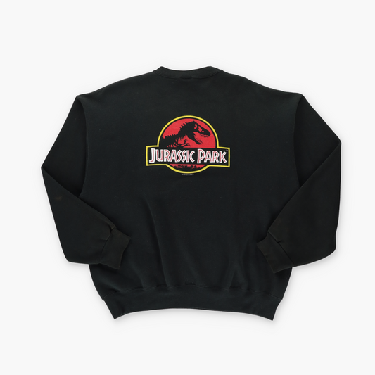 1992 Jurassic Park USA Made Vintage TULTEX Black Sweatshirt (XL)