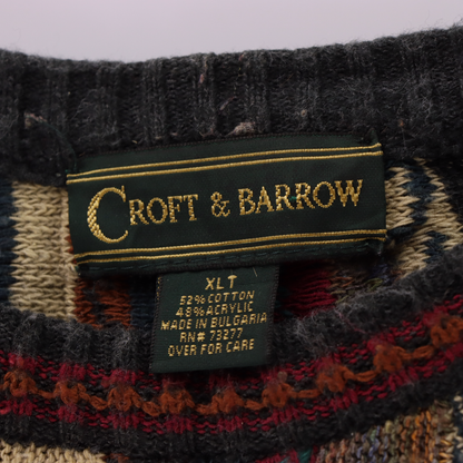 CROFT & BARROW Coogi Style Cool Toned Knit Sweater (XL Tall)
