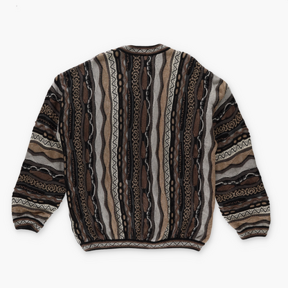 TUNDRA Coogi Style Brown Toned Sweatshirt Knit (XL)