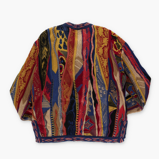 RIGIDIGE Coogi Style Pure Merino Wool Button Up Australian Made Cardigan Sweater (XL)