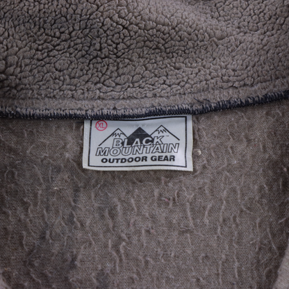 BLACK MOUNTAIN Bear Tracks USA Made Beige & Brown Fleece Jacket (XL)