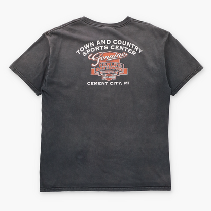 Vintage HARLEY DAVIDSON "Passion Freedom Tradition" Cement City Michigan Faded Tee (L) ***COCO Vintage Sole Melbourne