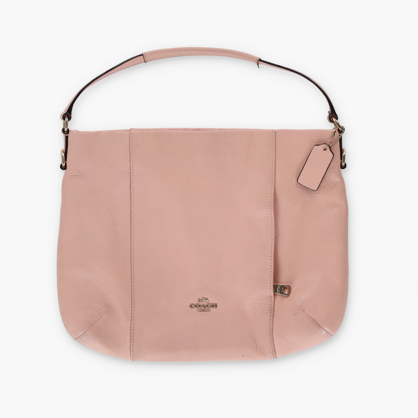 COACH 'Isabelle East/West' Pink Pebble Leather Handbag