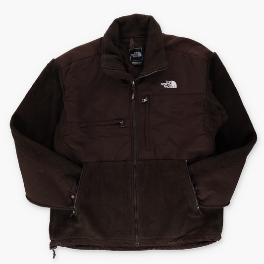 THE NORTH FACE Embroidered Logo Brown Fleece Sweatshirt (L-XL)