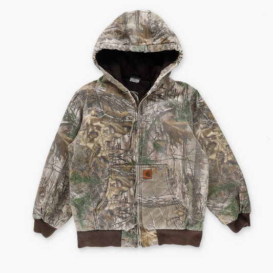 CARHARTT X REAL TREE Hooded Camouflage Quilted Canvas Jacket (XS-S)