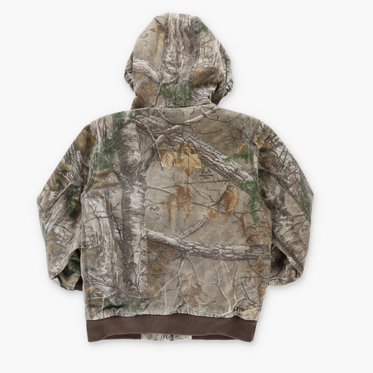 CARHARTT X REAL TREE Hooded Camouflage Quilted Canvas Jacket (XS-S)