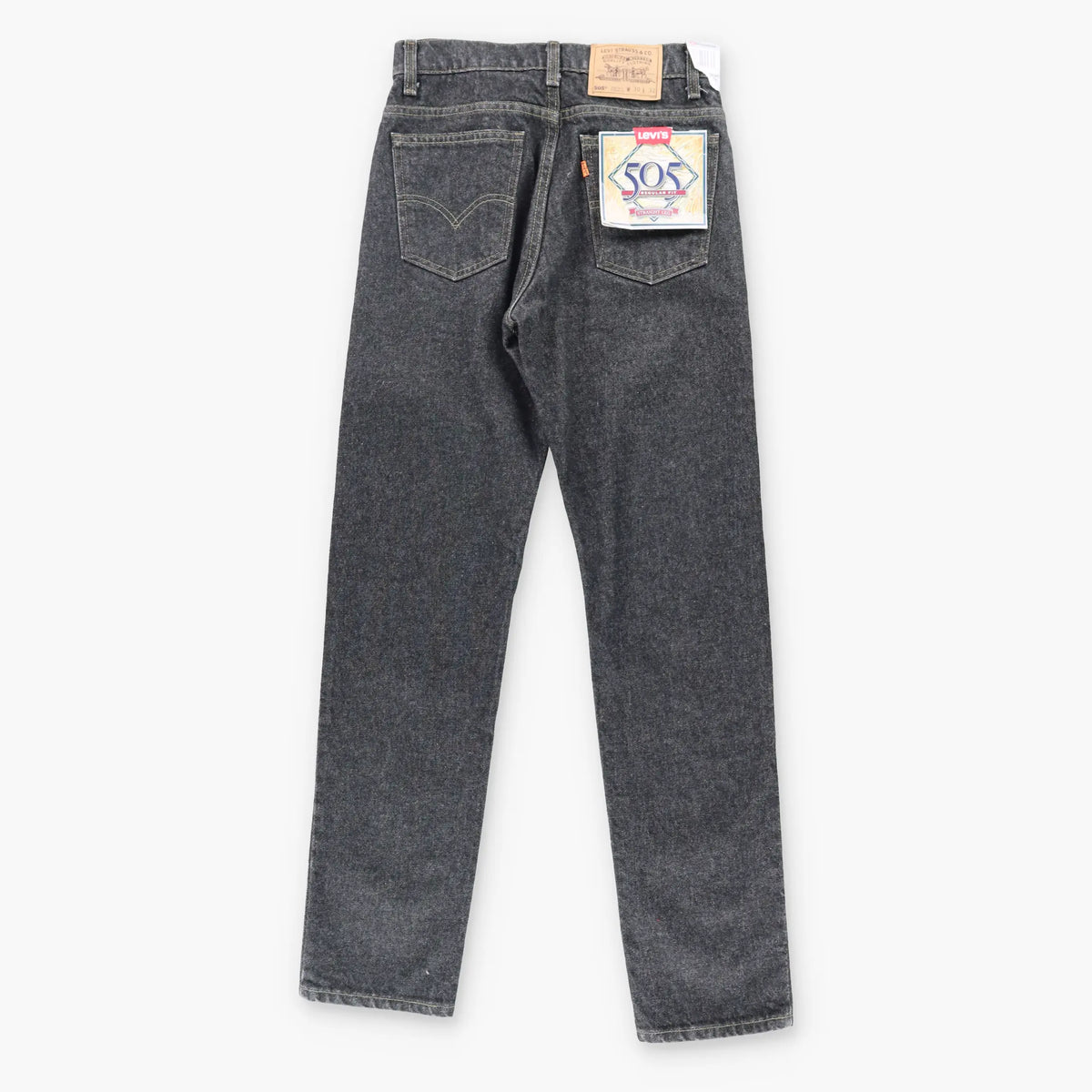 Vintage LEVI'S 'Regular Fit' 505 Straight Leg New With Tag USA Made Dark Wash Denim Jeans (30 x 32)
