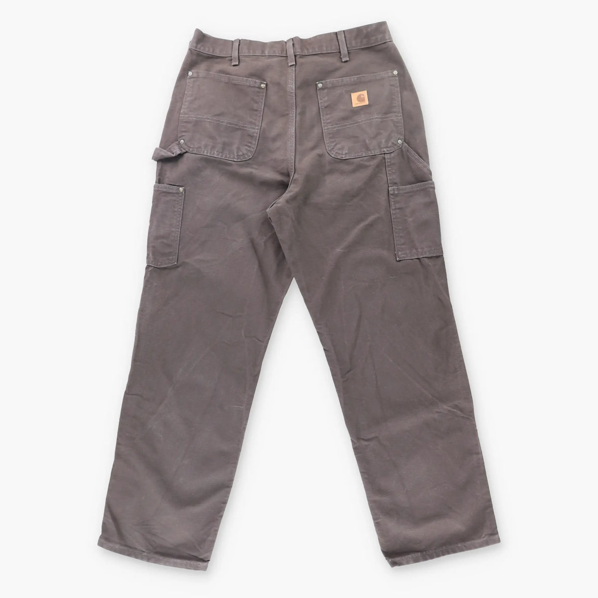 Vintage CARHARTT B136-DKB 'Loose Fit' Brown Carpenter Panel Canvas Pants (34 x 32)