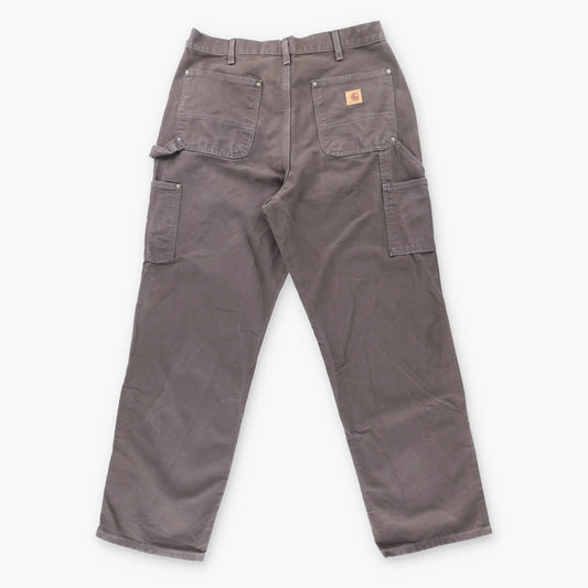Vintage CARHARTT B136-DKB 'Loose Fit' Brown Double Knee Carpenter Pants (34 x 32)