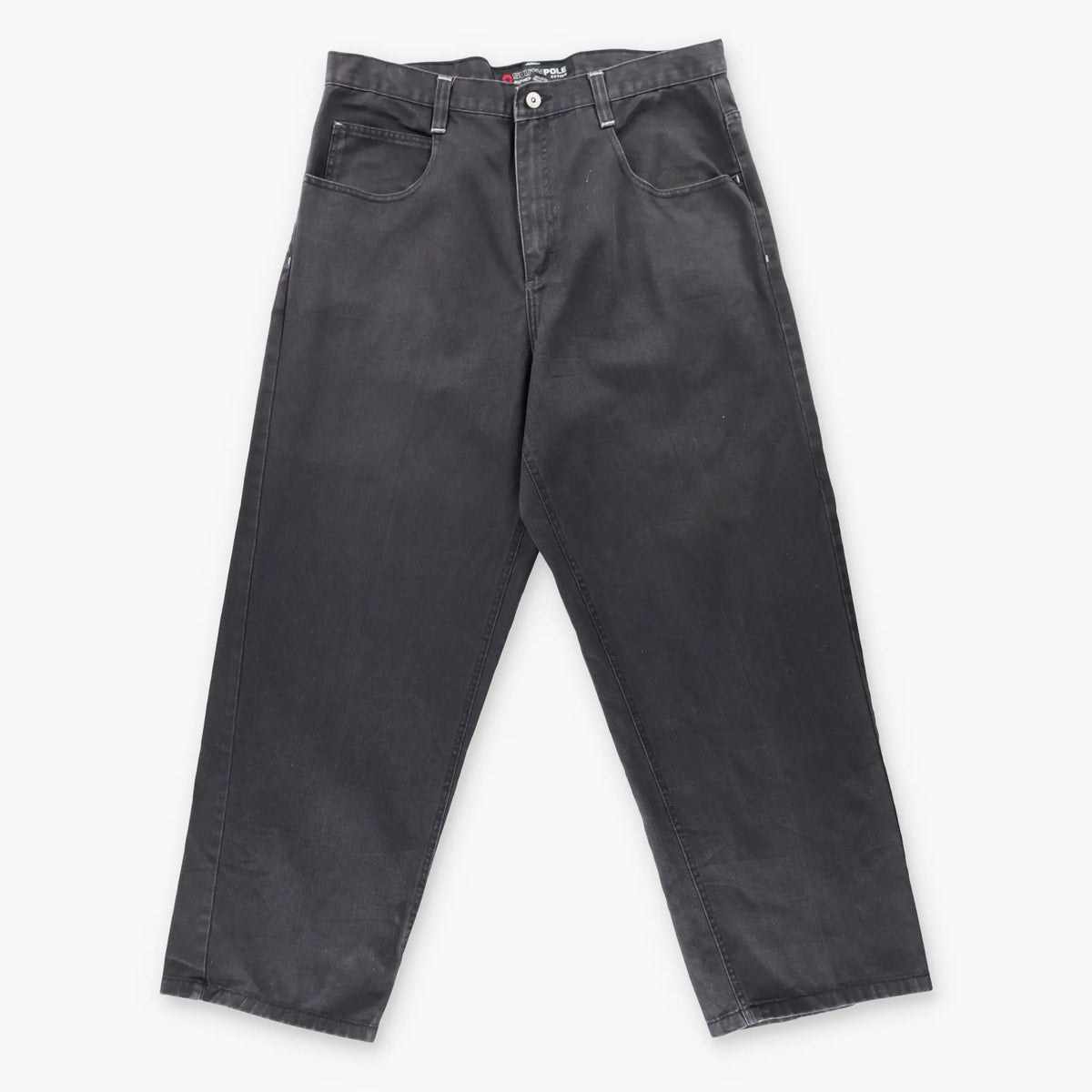 Vintage SOUTHPOLE Y2K Black Dark Wash Wide Denim Jeans (36)