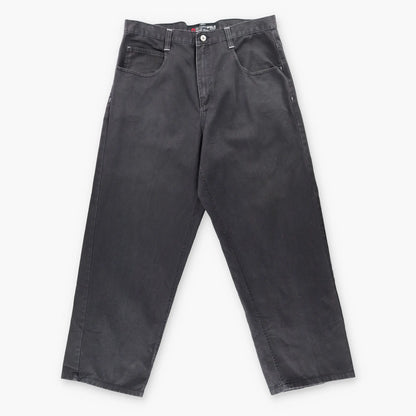 Vintage SOUTHPOLE Y2K Black Dark Wash Wide Denim Jeans (36)