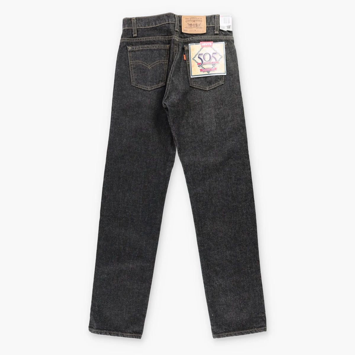 Vintage LEVI'S 505 Regular Fit Straight Leg USA Made BNWT Dark Wash Denim Jeans (29 x 32)
