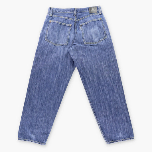 Vintage SILVER TAB LEVI'S Baggy Yellow Stitch Blue Jeans (34 x 34)