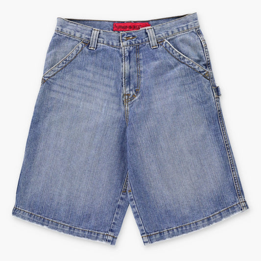 Vintage JNCO JEANS Y2K Embroidered Jorts Patch  Denim Jean Shorts (32)