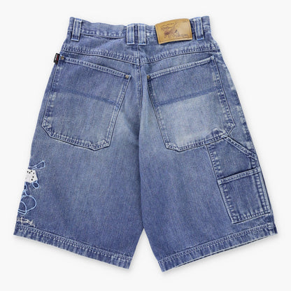 Vintage BLUE BAY Y2K Embroidered Dice Pocket Jorts Carpenter Denim Shorts (30)