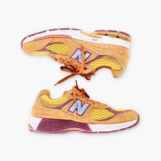 NEW BALANCE x SALEHE BEMBURY 2002R 'Peace Be The Journey' Suede & Mesh Orange Sneakers (9.5)