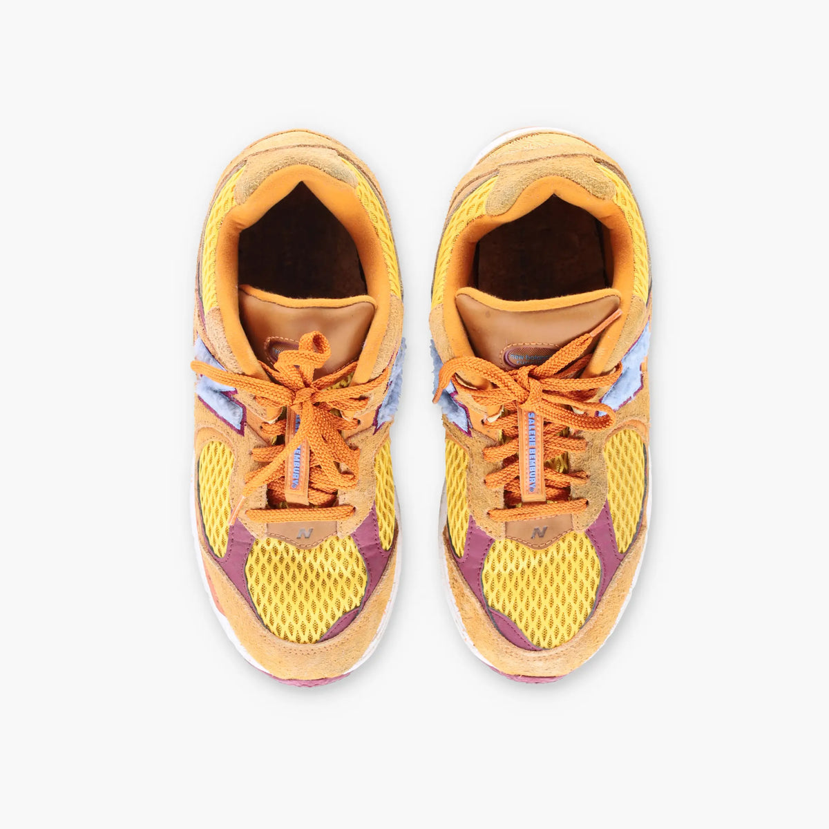 NEW BALANCE x SALEHE BEMBURY 2002R 'Peace Be The Journey' Suede & Mesh Orange Sneakers (9.5)