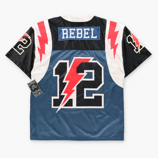 REBEL VENGEANCE #12 Lightning Bolts Blue And Black Jersey With Original Tag (XXL)